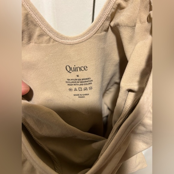 Quince Sculpting Mid-Thigh Bodysuit in Clay Shapewear , M - Picture 7 of 7